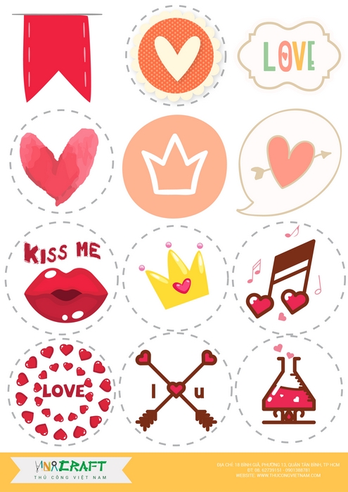 Sticker tình yêu mẫu 3